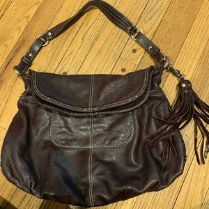 Brown leather purse